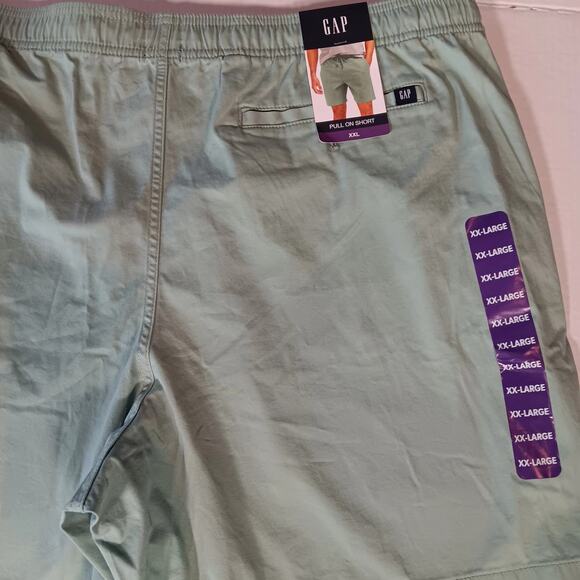 Gap Men's XXL Pull On Short 7" Inseam Elastic Waist Stretch Twill Granite Green - Picture 5 of 9